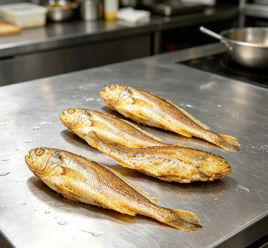 Crispy Fried Yellow Croaker Fish - Golden Delight
