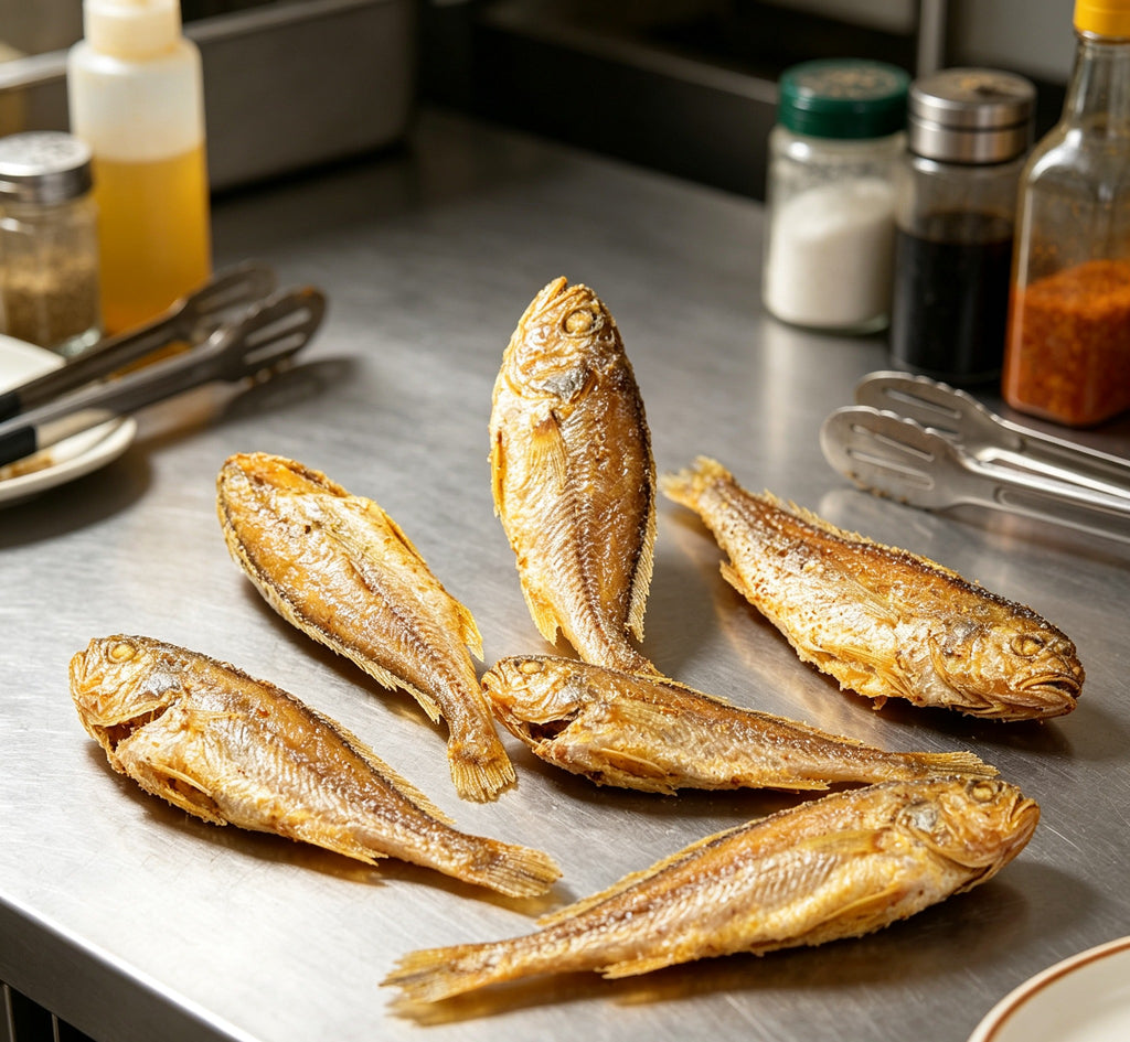 Crispy Fried Yellow Croaker Fish - Golden Delight
