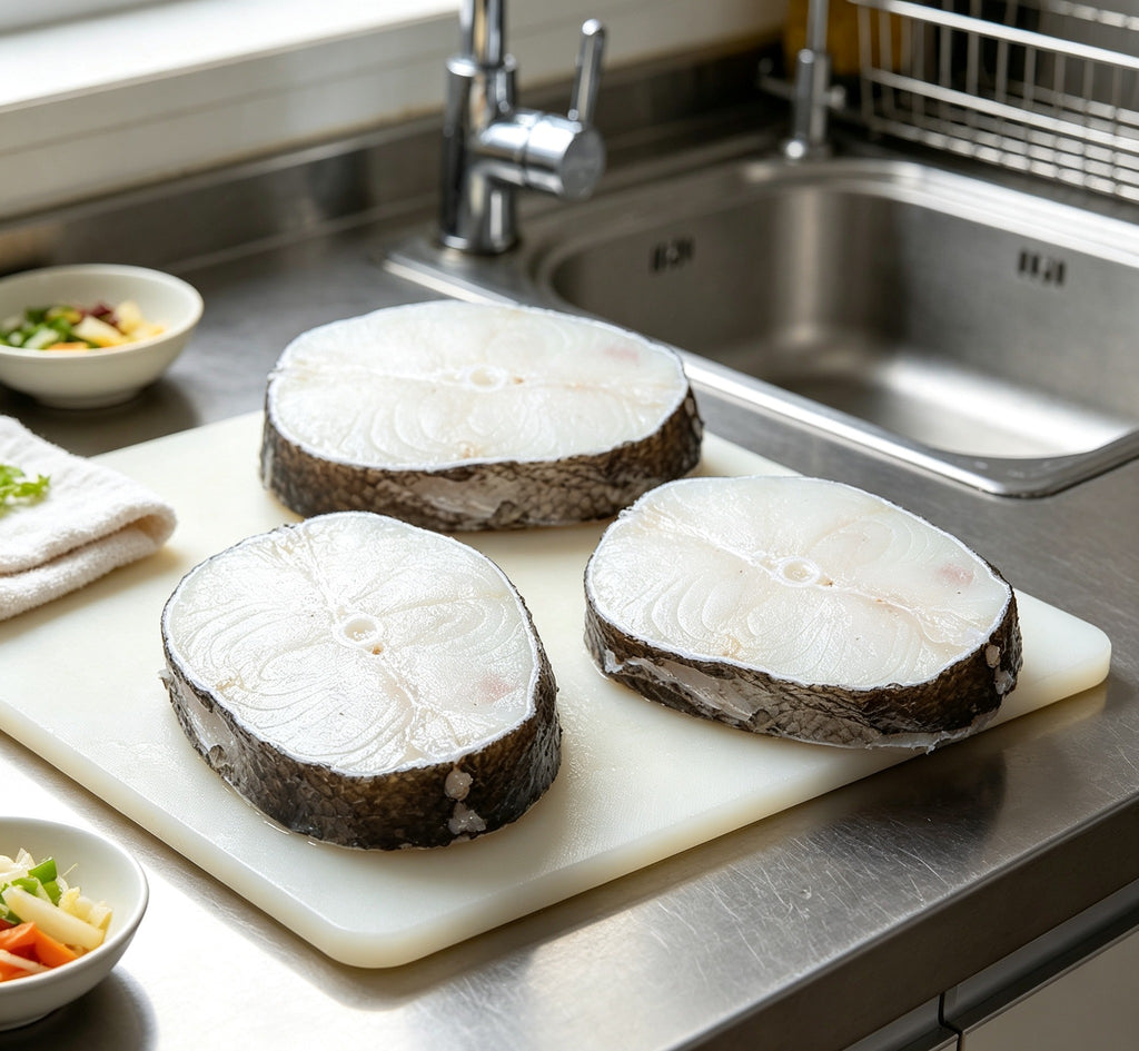 Pristine Ocean White Fish Steaks - Fresh, Flavorful, and Versatile